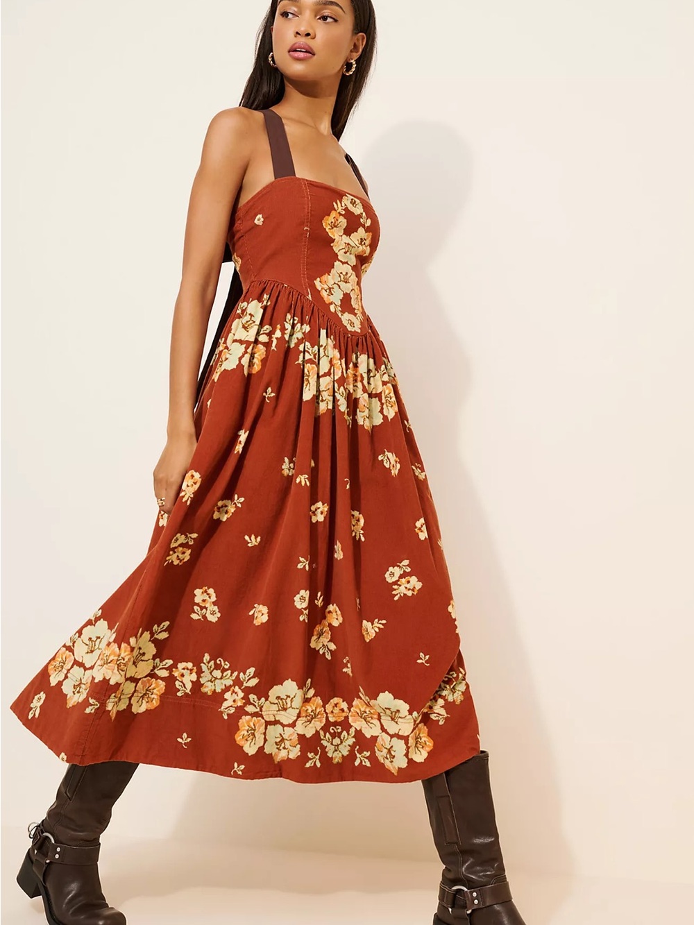 Gently Worn Free People Until Dawn Midi Dress L - Picture 4 of 6